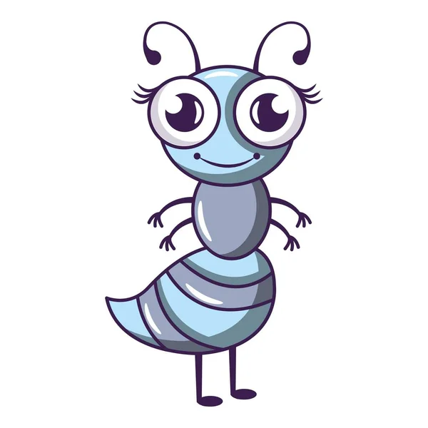 Kleine Biene Ikone, Cartoon-Stil — Stockvektor