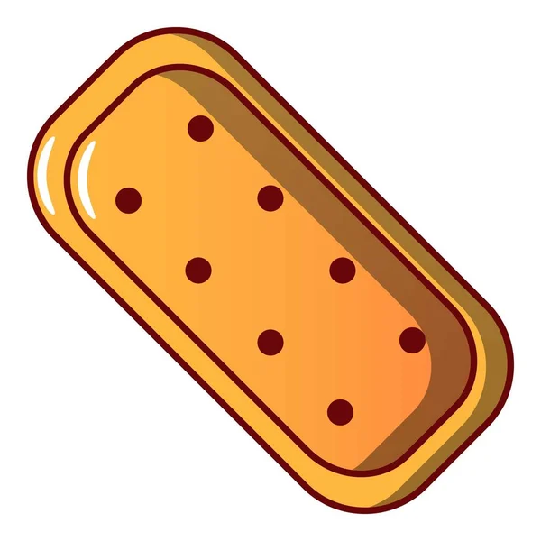 Icône cookie unique, style dessin animé — Image vectorielle
