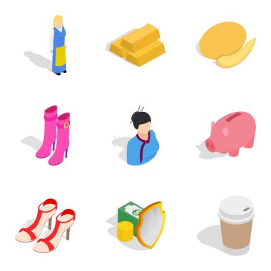 Bakire Icons set, izometrik stili