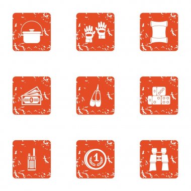 Para yağmur simgeler kümesi, grunge tarzı