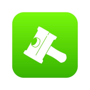 Büyük balyozla simge yeşil vektör