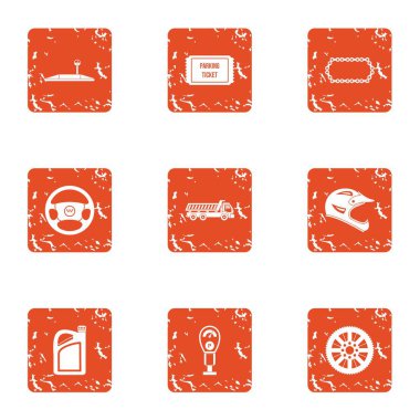 Otomatik bilet simgeler kümesi, grunge tarzı