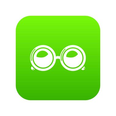 Gözlük yeşil simge vektör