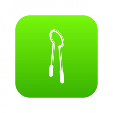 Sıkma akarları yeşil simge vektör