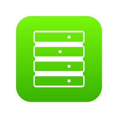 Veritabanı simgesini dijital yeşil