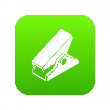 Clothespin yeşil simge vektör