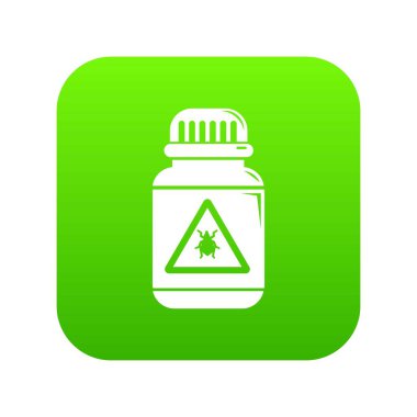 Böcekler yeşil simge vektör zehir