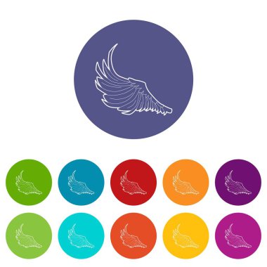 Kuş büyük kanat simgesi, anahat stili