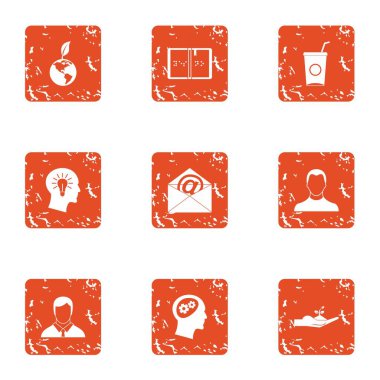 Eko dağıtım simgeler kümesi, grunge tarzı