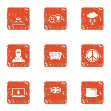 Huzur insanlar simgeler kümesi, grunge tarzı