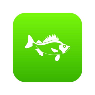 Balık simgesi dijital yeşil