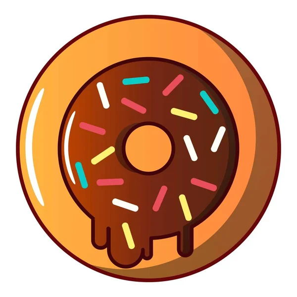 Donut-Ikone im Cartoon-Stil — Stockvektor