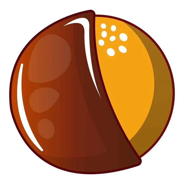 Icono de galleta llena, estilo de dibujos animados — Vector de stock