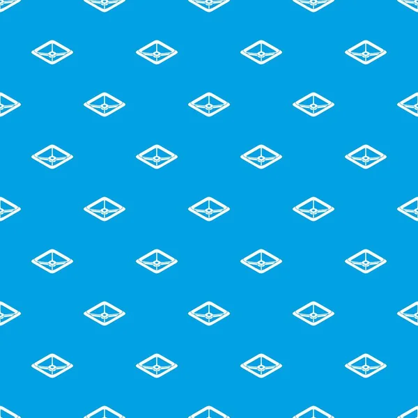 Robinet carré vecteur de modèle de gaz sans couture bleu — Image vectorielle