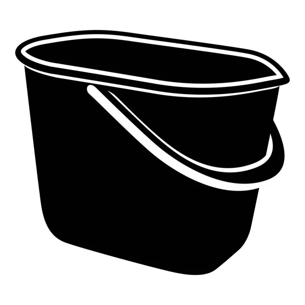 Household bucket icon, simple style — Stock Vector