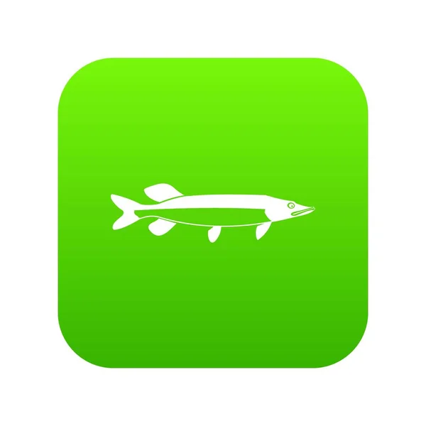 Fisch-Symbol digital grün — Stockvektor