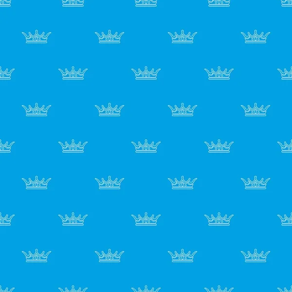 Princess crown patroon vector naadloze blauw — Stockvector