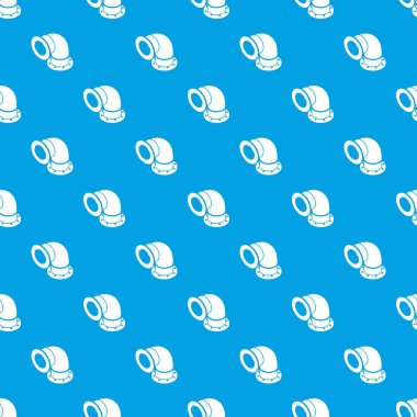 Yarım silindirik boru desen vektör kesintisiz mavi