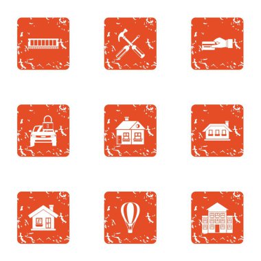 Ödeme kaynak simgeler kümesi, grunge tarzı