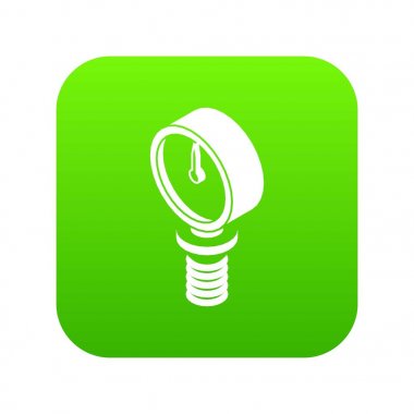 Basınç ölçer simgesi yeşil vektör