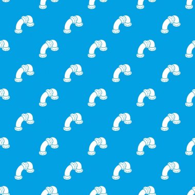 Eğri boru desen vektör kesintisiz mavi