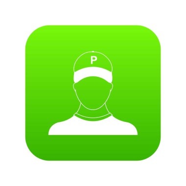 Park görevlisi simgesi dijital yeşil