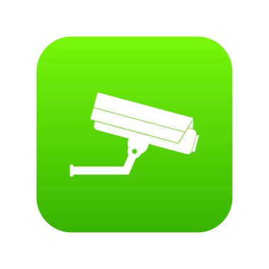 Gözetim kamera simgesi dijital yeşil