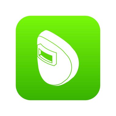 Yuvarlak kaynak maskesi yeşil simge vektör