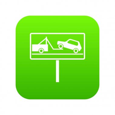 Hiçbir Park işareti simgesi dijital yeşil