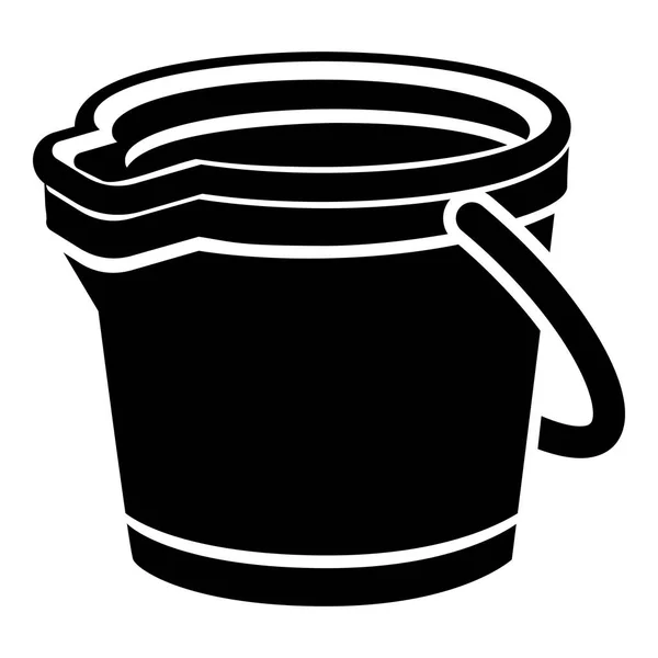 Plastic bucket icon, simple style — Stock Vector