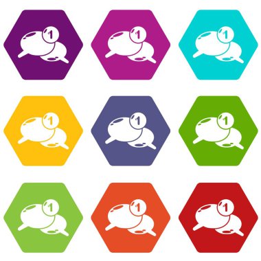 9 vektör iletişim Icons set