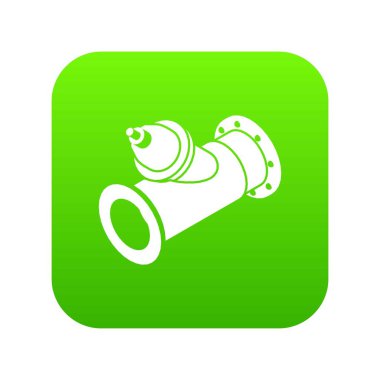 Musluk boru yeşil simge vektör