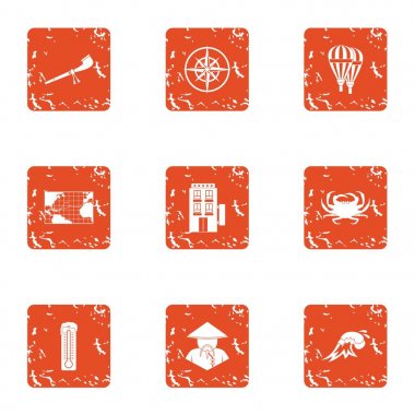 Gizemli Asya simgeler kümesi, grunge tarzı