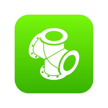 Boru su yeşil simge vektör çapraz