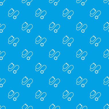 Stetoskop desen vektör kesintisiz mavi