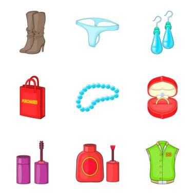 Ticari Etkinlik simgeler kümesi, karikatür tarzı