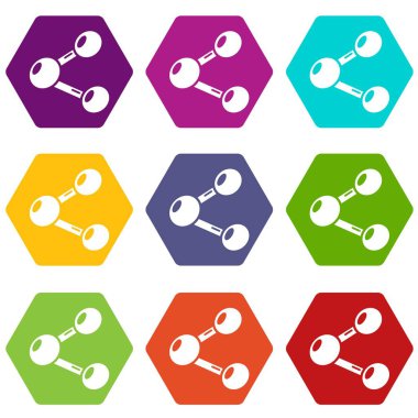 9 vektör paylaşım Icons set