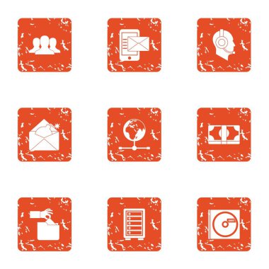 Hitech para simgeler kümesi, grunge tarzı