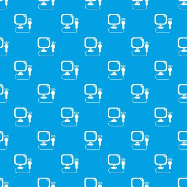 Ultrason desen vektör kesintisiz mavi