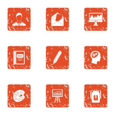 Boya iş simgeler kümesi, grunge tarzı