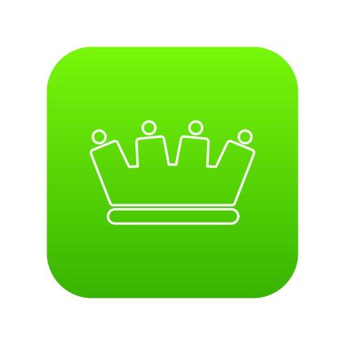 Satır taç yeşil simge vektör