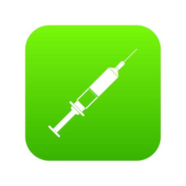 Şırınga simgesi dijital yeşil