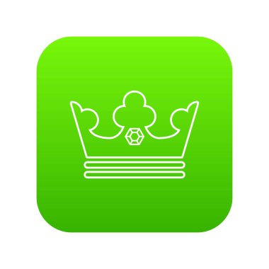 Çelik crown yeşil simge vektör