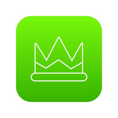 Prens tacı yeşil simge vektör