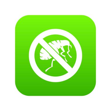 Gravür böcek simgesini dijital yeşil