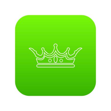 Prenses tacı yeşil simge vektör