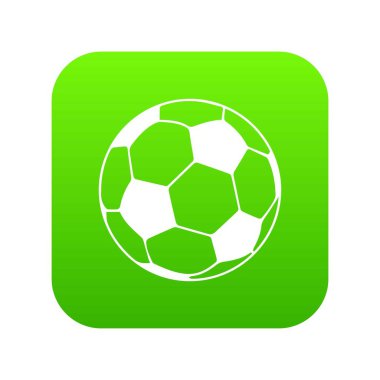 Futbol topu yeşil simge vektör