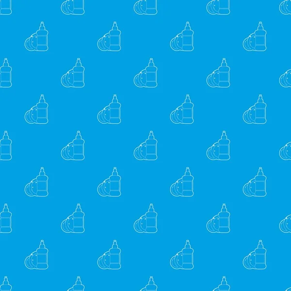 Vecteur de motif liquide lave-vaisselle bleu sans couture — Image vectorielle