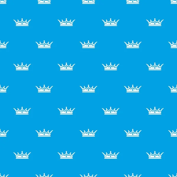 Πριγκίπισσα στέμμα μοτίβο διάνυσμα απρόσκοπτη μπλε — Διανυσματικό Αρχείο