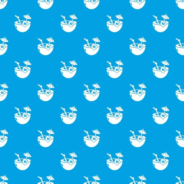 Hindistan cevizi kokteyl desen vektör kesintisiz mavi